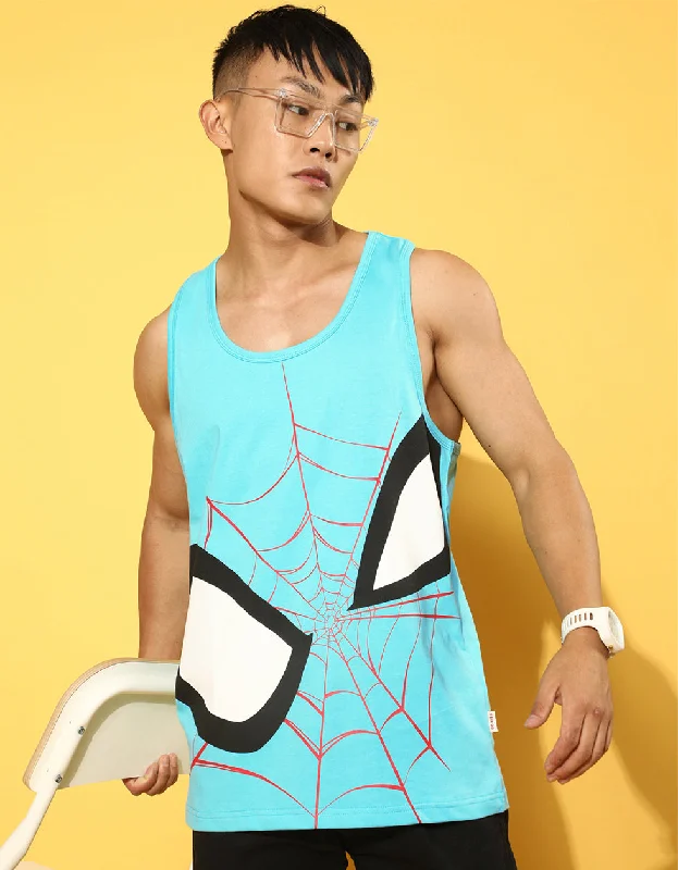 Blue Spiderman Graphic Printed Vest - Original Marvel Tee