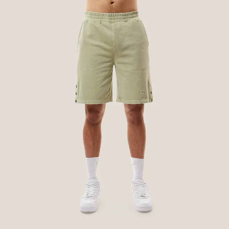 BOY EMBOSSED SHORTS - WASHED GREEN