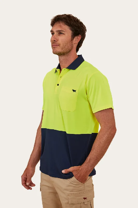 Crossroad Mens Hi-Vis Polo - Neon Yellow