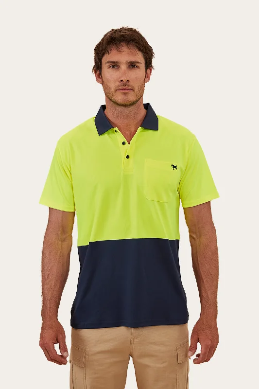 Crossroad Mens Hi-Vis Polo - Neon Yellow