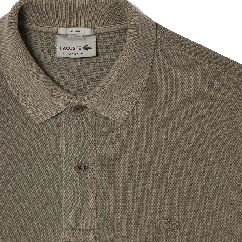 Lacoste Classic Fit Cotton Piqué Polo Shirt Khaki Green