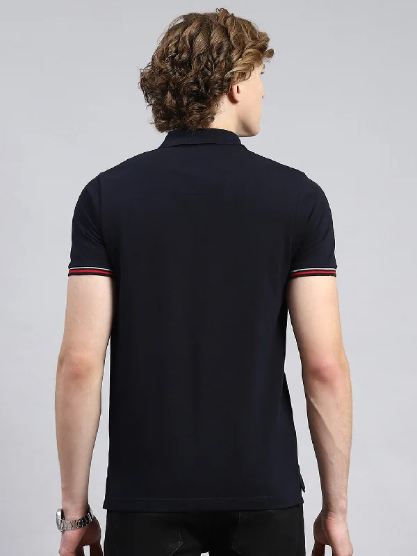 Men Navy Blue Printed T-Shirt