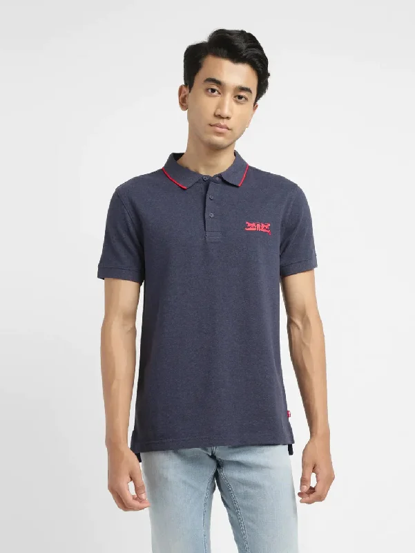 Men's Solid Slim Fit Polo T-shirt