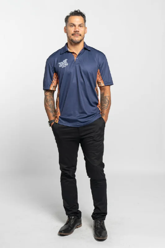 Campfire NAIDOC 2024 Navy Bamboo (Simpson) Unisex Polo Shirt