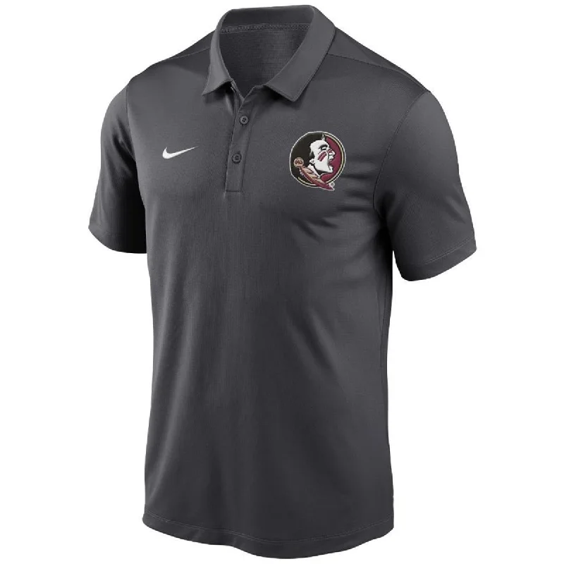 Nike Men's Seminole Logo Dri-fit Franchise Polo - Anthracite