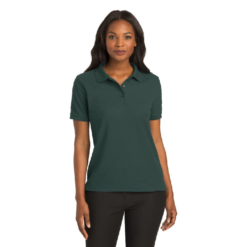 Port Authority L500 Ladies Silk Touch Polo - Dark Green