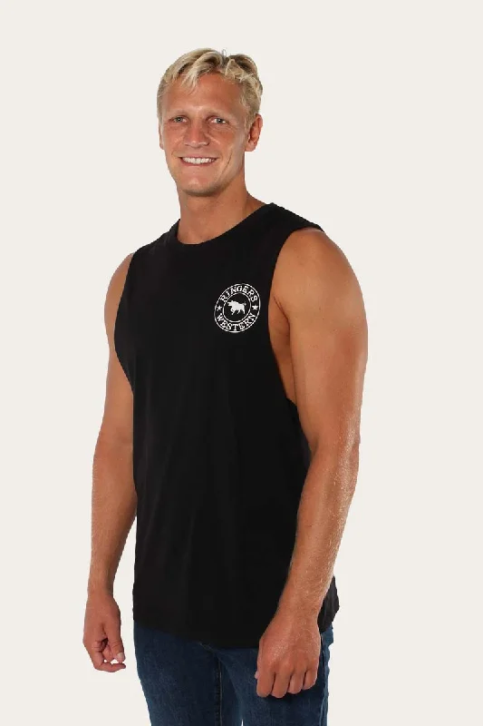 Signature Bull Mens Muscle Tank - Black/White