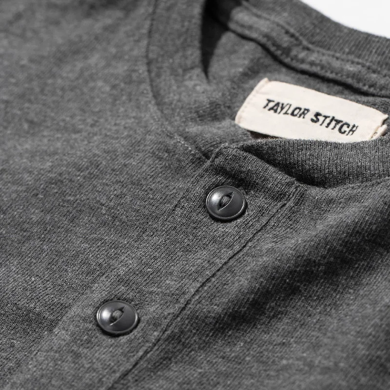 The Heavy Bag Henley in Heather Grey