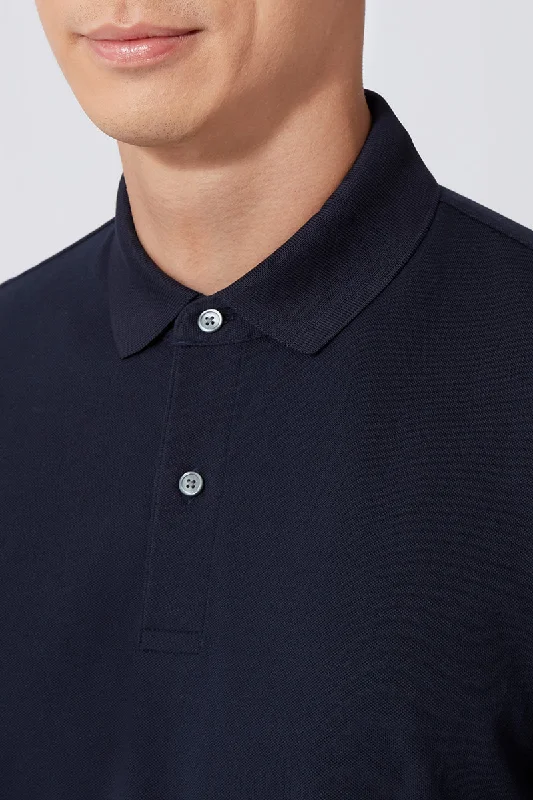 VISDRY™ Pique Polo | Navy NNY096