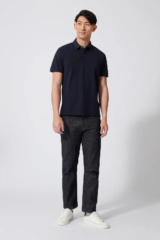 VISDRY™ Pique Polo | Navy NNY096