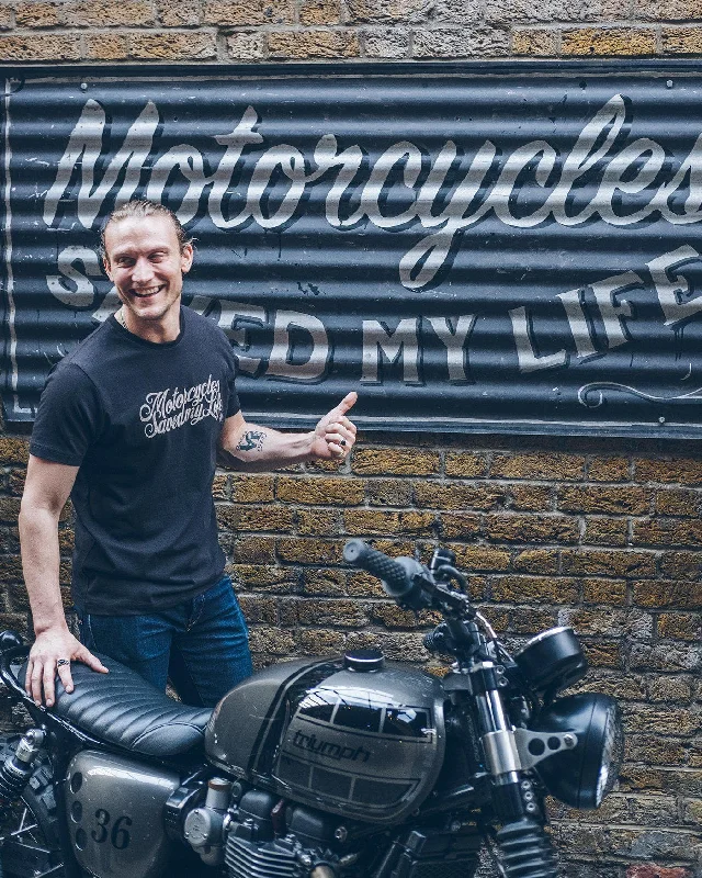 BSMC 'Motorcycles Saved My Life' T Shirt - Black