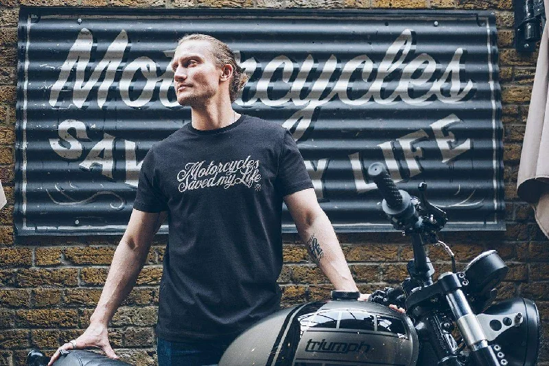 BSMC 'Motorcycles Saved My Life' T Shirt - Black