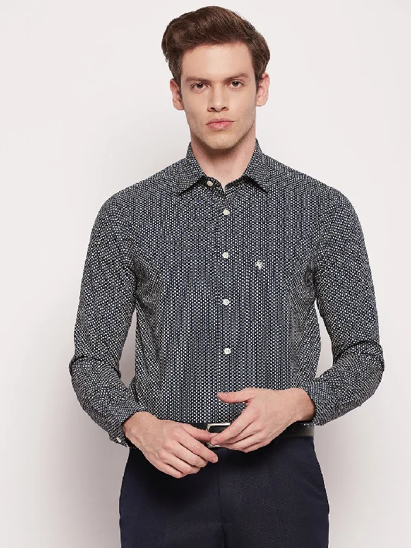 Cantabil Men Navy Shirt