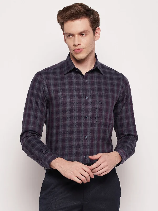 Cantabil Men Purple Shirt