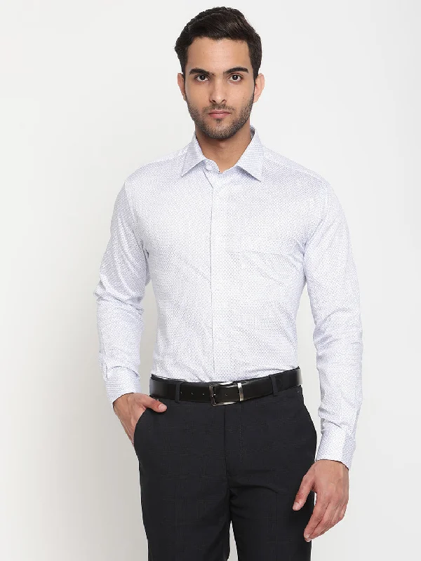 Cantabil Men's Sky Blue Formal Shirt