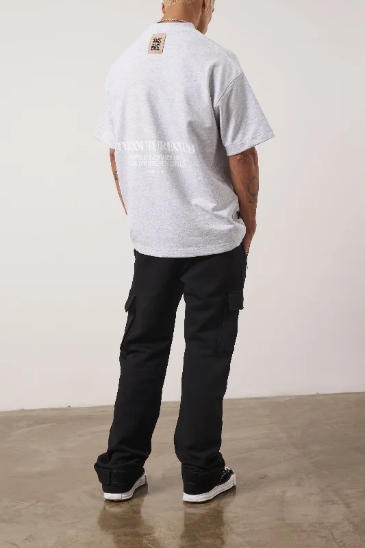 HEAVYWEIGHT COPYRIGHT T-SHIRT - GREY MARL