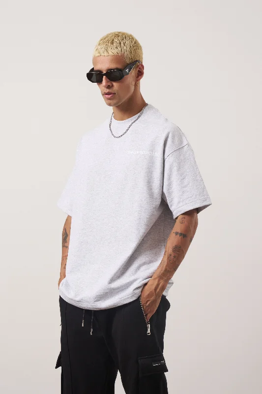 HEAVYWEIGHT COPYRIGHT T-SHIRT - GREY MARL