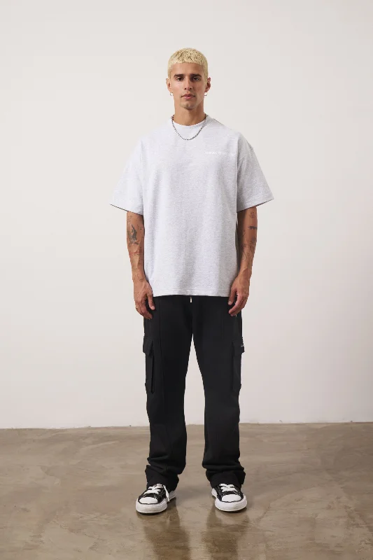 HEAVYWEIGHT COPYRIGHT T-SHIRT - GREY MARL