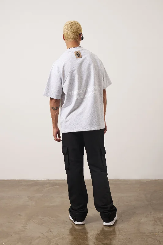 HEAVYWEIGHT COPYRIGHT T-SHIRT - GREY MARL