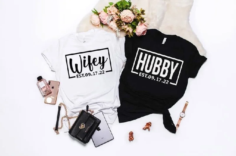 CUSTOM wifey & hubby tees