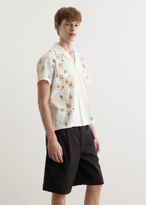 Embroidered Buttercup Short Sleeve Shirt