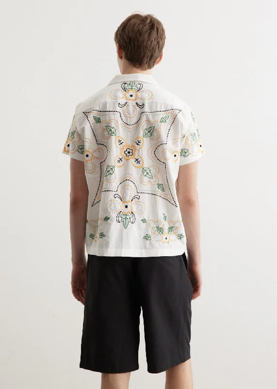 Embroidered Buttercup Short Sleeve Shirt