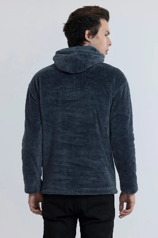 Fleece Blue Hoodie