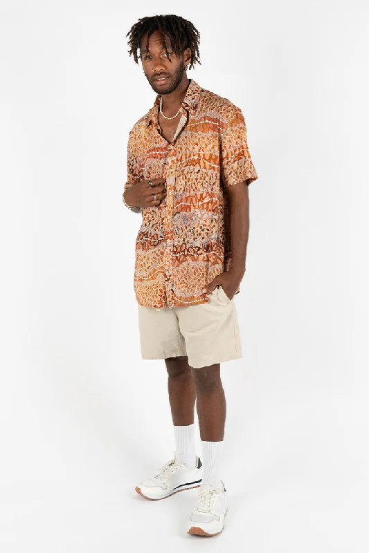 Gubarr (Red Ochre) Men's Button Up Shirt