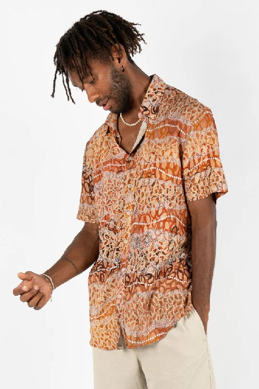 Gubarr (Red Ochre) Men's Button Up Shirt