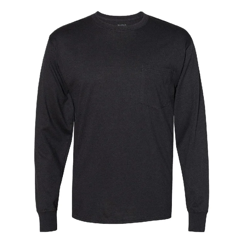 Hanes Workwear Long Sleeve Pocket T-Shirt