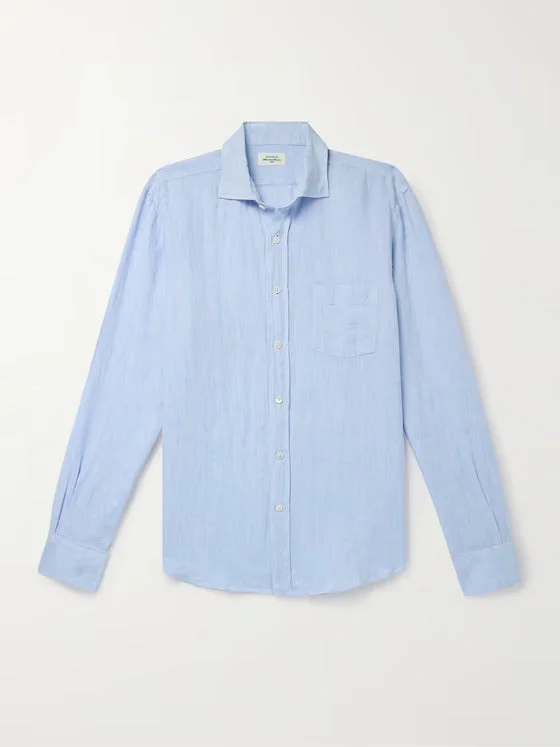 Hartford Paul Linen Shirt Light Blue