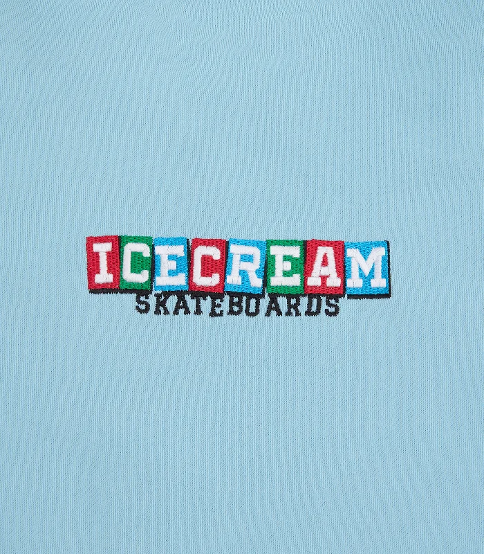 IC SKATEBOARDS EMBROIDERED POPOVER HOOD - BLUE