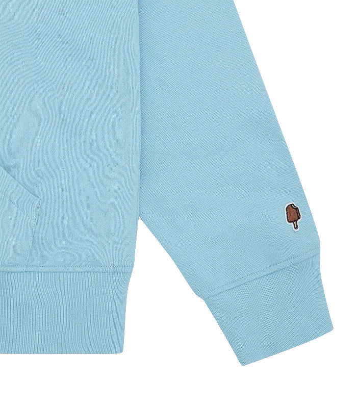 IC SKATEBOARDS EMBROIDERED POPOVER HOOD - BLUE