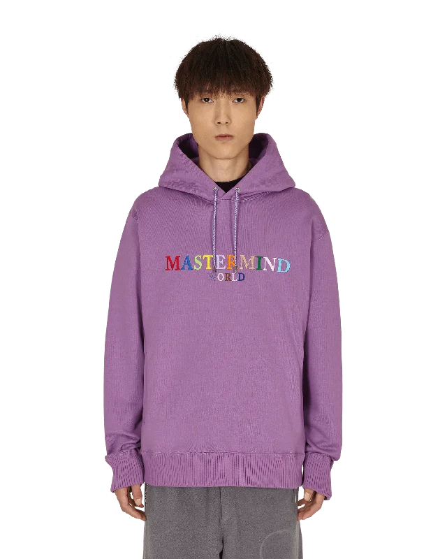 Logo Hooded Sweatshirt Purple