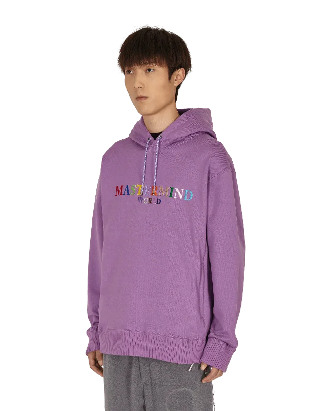 Logo Hooded Sweatshirt Purple