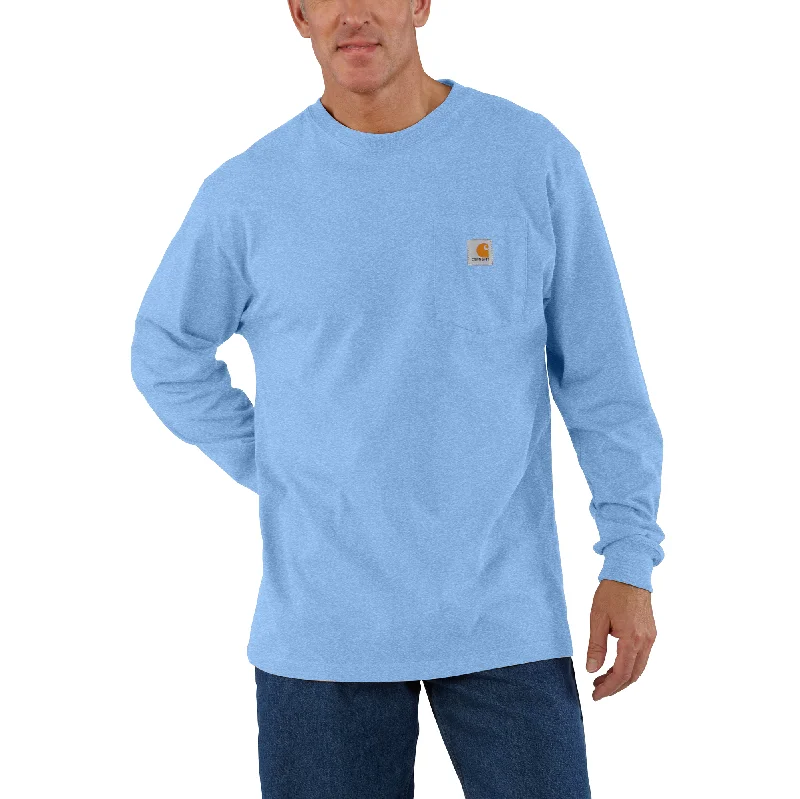 Men's Loose Fit Heavyweight Long-Sleeve Pocket T-Shirt