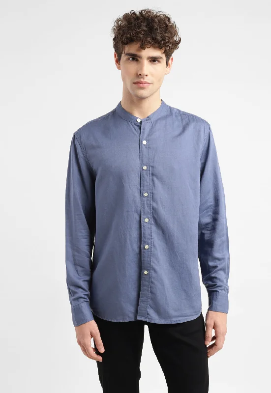 Men's Solid Slim Fit Linen Shirt