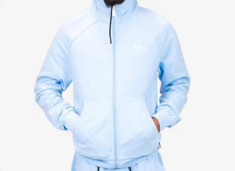 Men's Volume 2 Fleece Zip Hoodie In Ice Blue