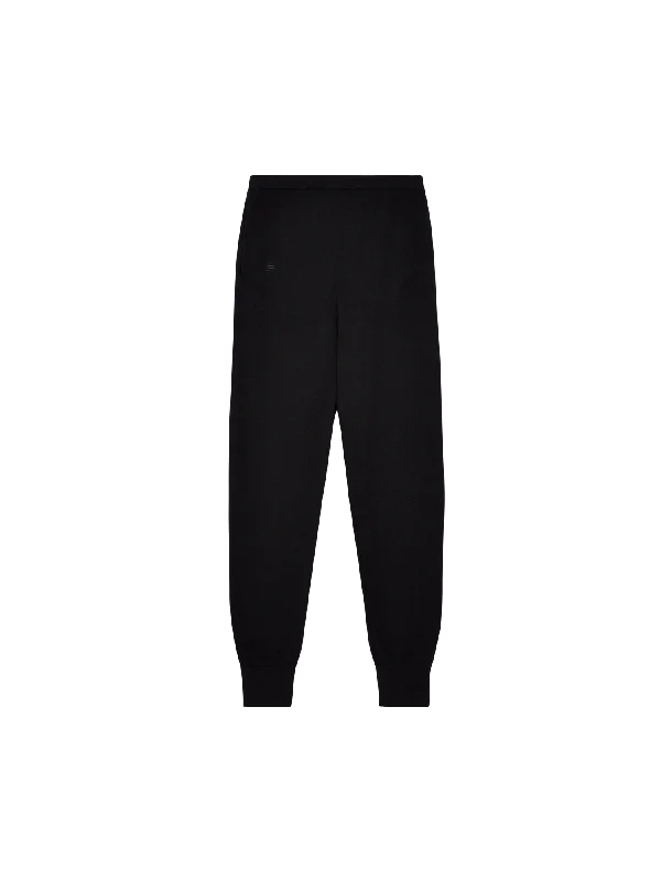 Merino Wool Track Pants—black