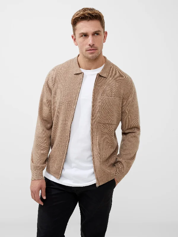 Milano Knitted Zip Through Jumper