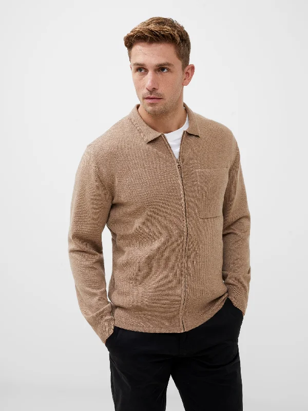 Milano Knitted Zip Through Jumper