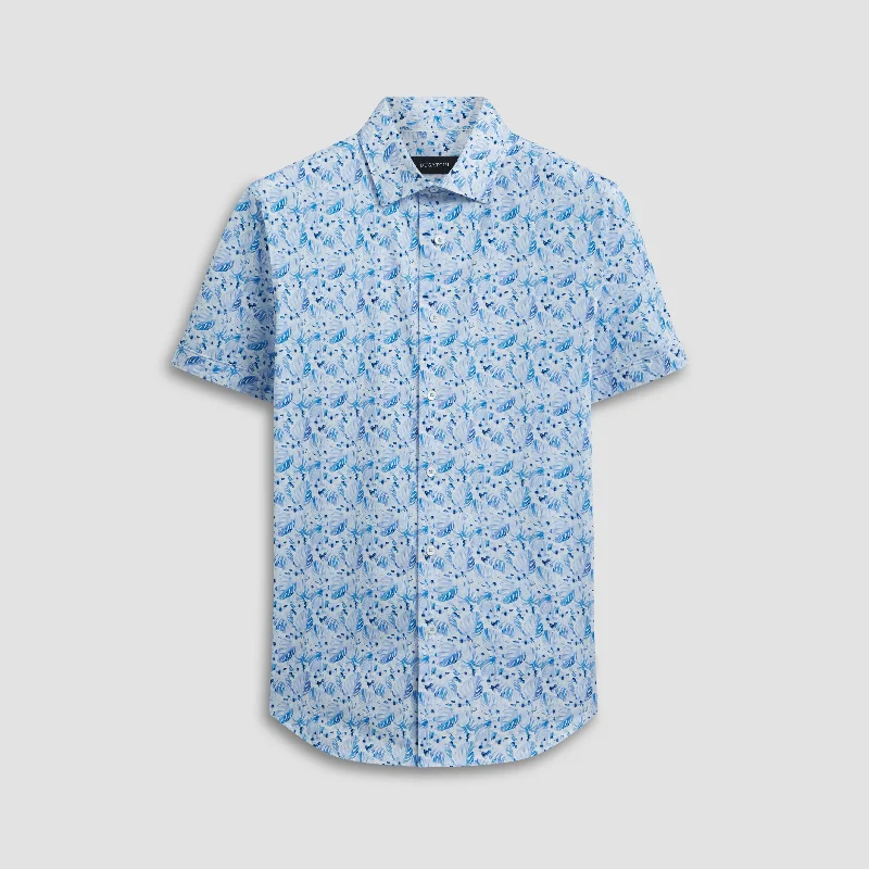 Miles Leaf Print OoohCotton Short Sleeve Shirt