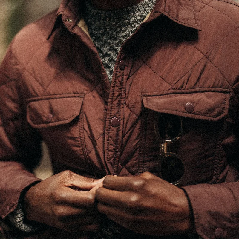 The Miller Shirt Jacket in Burgundy