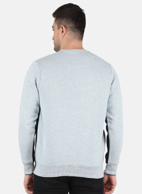 Men Blue Solid Sweatshirt