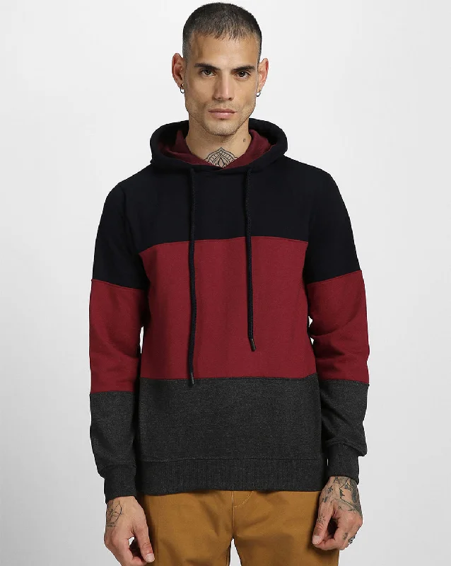 Motor Club Bears Maroon Front Graphic Hoodie