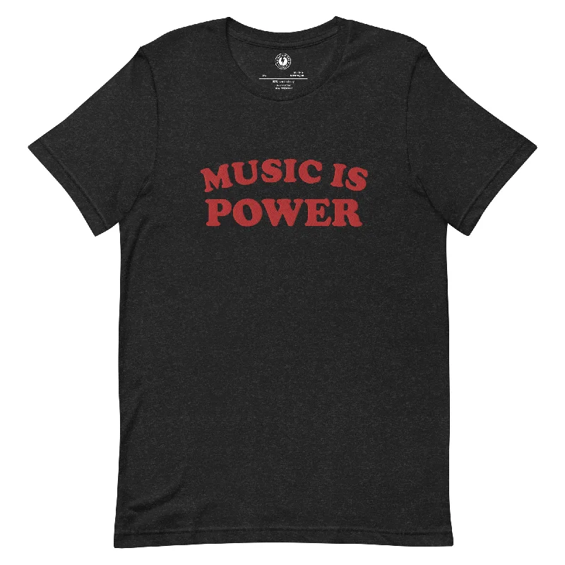 MUSIC IS POWER Embroidered Unisex t-shirt