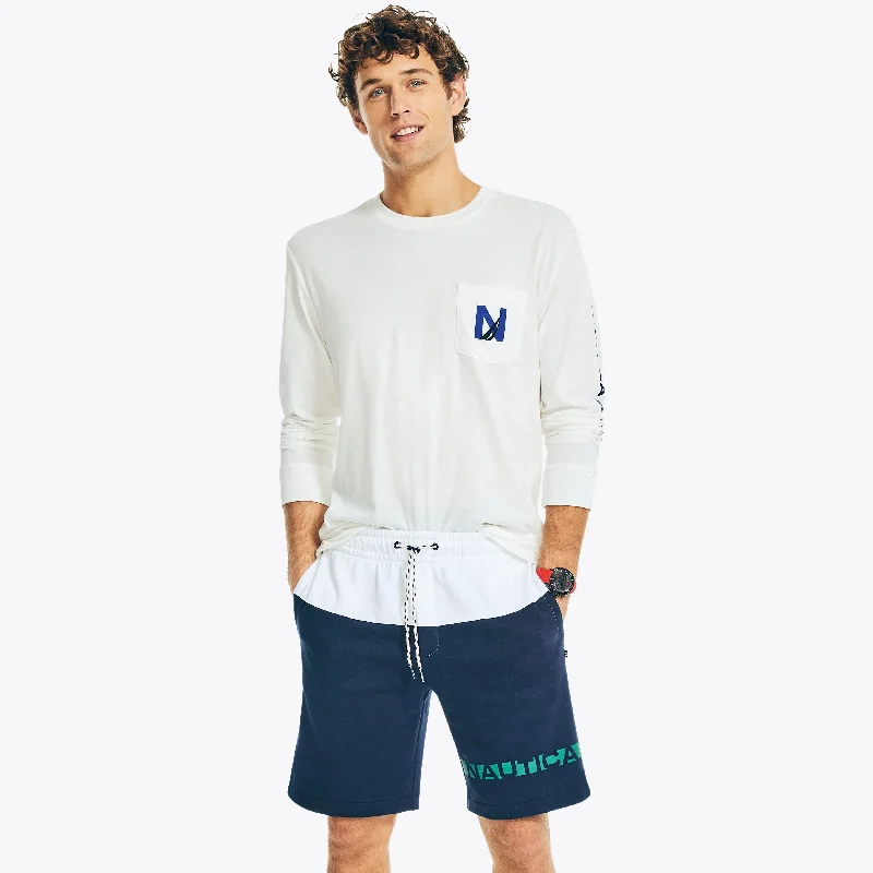 Nautica Mens Sustainably Crafted 9"" Colorblock Short