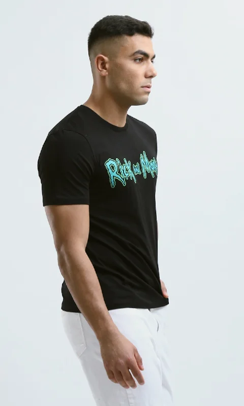 O178914 ""Rick And Morty"" Short Sleeves Black Tee