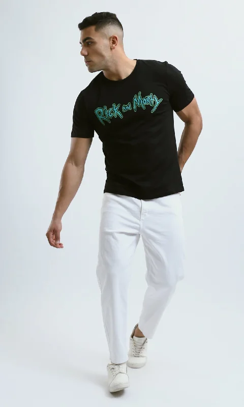 O178914 ""Rick And Morty"" Short Sleeves Black Tee