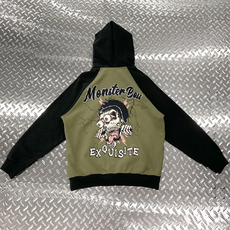 oversized hoodie men custom logo embroidered 100% cotton washed hoodie